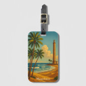 Vintage Maspalomas Meloneras Beach Gran Canaria Gepäckanhänger (Vorderseite Vertikal)