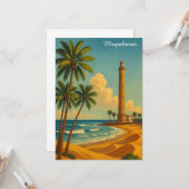 Vintage Maspalomas Meloneras Beach Gran Canaria Karte (Vorderseite/Rückseite Beispiel)