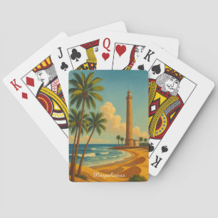 Vintage Maspalomas Meloneras Strand Gran Canaria Spielkarten