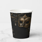 Vintage-Masquerade-Halloween Pappbecher (Rückseite)