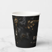 Vintage-Masquerade-Halloween Pappbecher (Vorderseite)