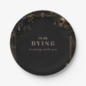 Vintage-Masquerade-Halloween Pappteller (Vorderseite)