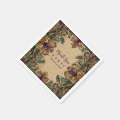 Vintage Masquerade Mardi Gras Elegance Serviette (Ecke)