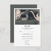 Vintage Masquerade & Pearls Wedding RSVP (Vorne/Hinten)