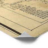 Vintage Massachusetts Bahnkarte (1879) Poster (Ecke)