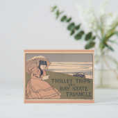 Vintage Massachusetts Bay Staat Trolley Travel Postkarte (Stehend Vorderseite)