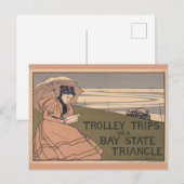 Vintage Massachusetts Bay Staat Trolley Travel Postkarte (Vorne/Hinten)