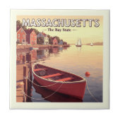 Vintage Massachusetts Fliese (Vorderseite)