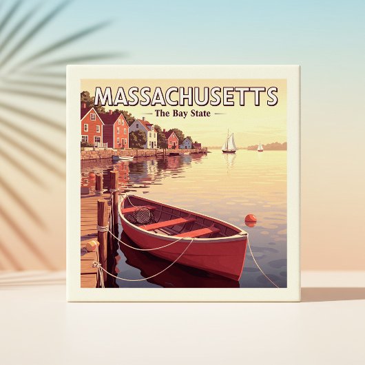 Vintage Massachusetts Fliese