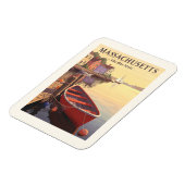 Vintage Massachusetts Magnet (Linke Seite)
