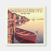 Vintage Massachusetts Magnet (Vorne)