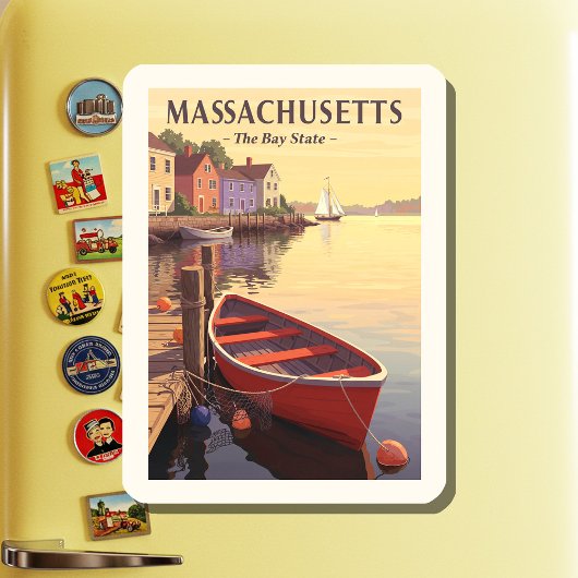 Vintage Massachusetts Magnet
