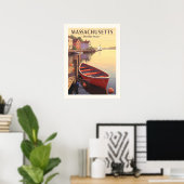 Vintage Massachusetts Poster (Heimbüro)