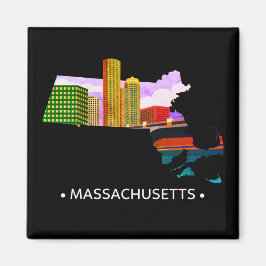Vintage Massachusetts State Magnet