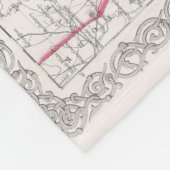 Vintage Massachusetts- und Rhodeinsel-Karte (1855) Fleecedecke (Ecke)