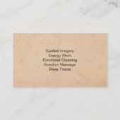 Vintage Massage Therapie Gold Lotus Visitenkarte (Rückseite)