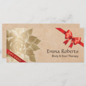 Vintage Massagetherapie Lotus Geschenkgutscheine (Vorne/Hinten)