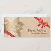 Vintage Massagetherapie Lotus Geschenkgutscheine (Vorderseite)