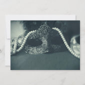 Vintage Massivmaskepperlen Hochzeit Einladung (Rückseite)