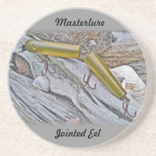 Vintage Masterlure Gelenk-Aal Getränkeuntersetzer