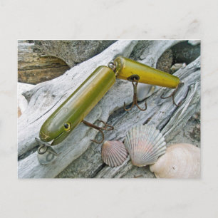 Vintage Masterlure Jointed Eel Saltwater Plug Postkarte