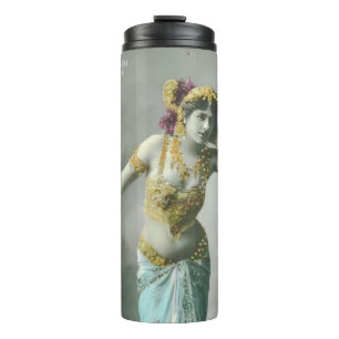 Vintage-Mata-Hari-Postkarte Thermosbecher