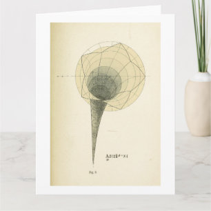 Vintage-Mathematik-Illustration Grußkarte Karte