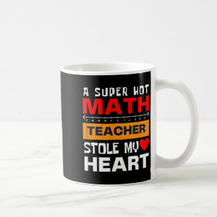 Vintage-Mathematik-Spruch Super Heißer Lehrer Herz Kaffeetasse