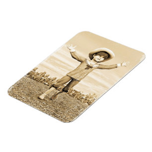Vintage Matrosenjunge nostalgische Sepia-Kunst Magnet