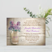 Vintage Mauerjar & Blume Einladung zur Hochzeit (Stehend Vorderseite)