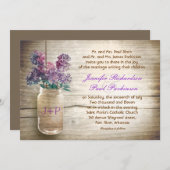 Vintage Mauerjar & Blume Einladung zur Hochzeit (Vorne/Hinten)