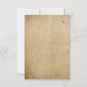 Vintage Mauerjar Hochzeit RSVP-Karten RSVP Karte (Rückseite)