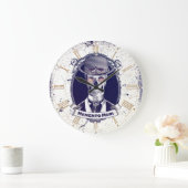 Vintage Maueruhr Skull Memento Mori Große Wanduhr (Zuhause)