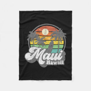Vintage Maui Hawaii Hawaiianischer Strand Surfen 7 Fleecedecke