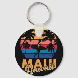 Vintage Maui Hawaii Hawaiianischer Strand Surfen 7 Schlüsselanhänger
