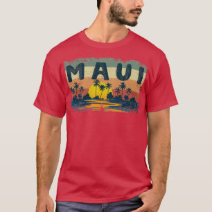 Vintage Maui Sonnenuntergang Hawaii Retro 70er Str T-Shirt