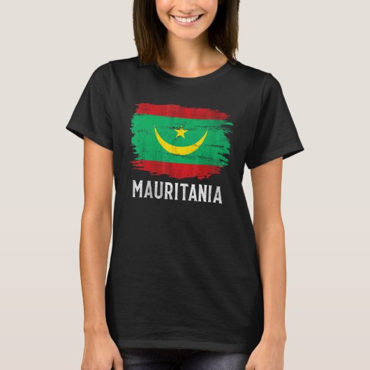 Vintage mauretanische Flagge T-Shirt (Vorderseite)