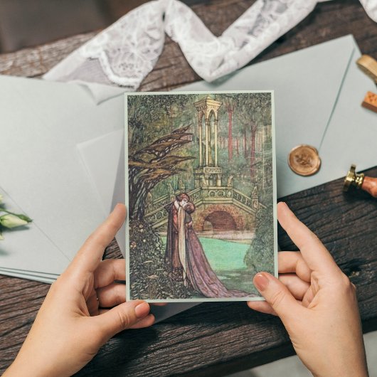 Vintage Maurice Lalau Valentinstag Card Feiertagskarte