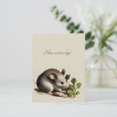 Vintage Maus-Karte des Kerns Feiertagskarte (Stehend Vorderseite)