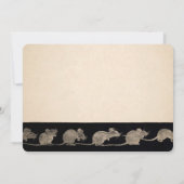 Vintage Mäuse Anpassbare Party Einladung (Rückseite)