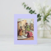 Vintage Mäuse in Kleidung Postkarte (Stehend Vorderseite)