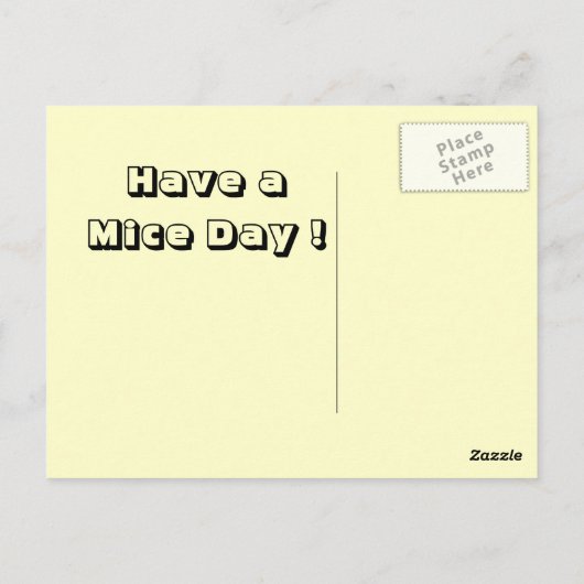 Vintage Mäuse in Kleidung Postkarte (Rückseite)