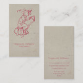 Vintage Mäuselesung Visitenkarte (Vorne/Hinten)