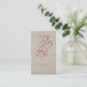 Vintage Mäuselesung Visitenkarte (Stehend Vorderseite)