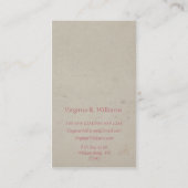 Vintage Mäuselesung Visitenkarte (Rückseite)