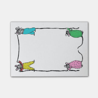 Vintage Mäusepost-itanmerkungen Post-it Klebezettel