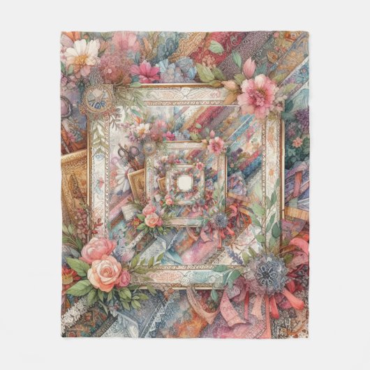 Vintage Maximaleinrichtung Fleecedecke (Vorderseite)