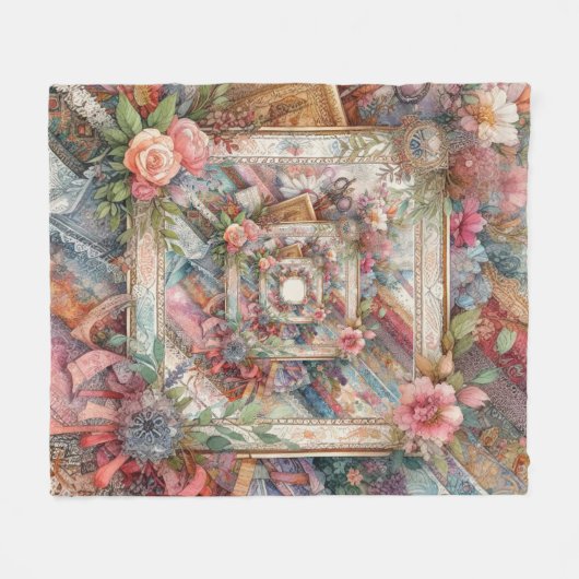 Vintage Maximaleinrichtung Fleecedecke (Vorderseite (Horizontal))