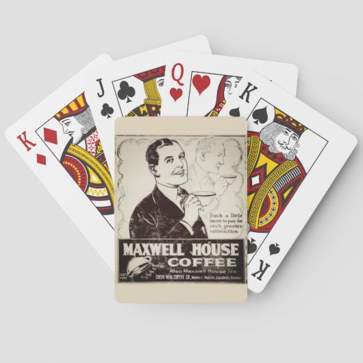 Vintage Maxwell House-Kaffeezubereitungskarten Spielkarten (Rückseite)