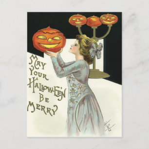 Vintage May Your Halloween Merry sein Postkarte